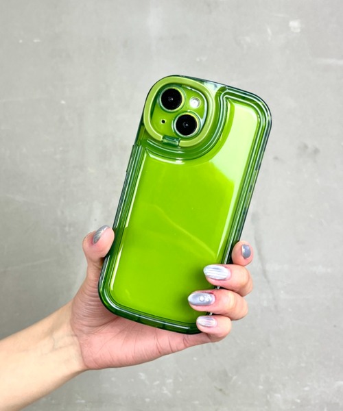 セール】スタンド付き 耐衝撃 ぷっくり TPU素材 / クリア スマホカバー