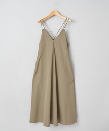 coen（コーエン）の「ポリツイルダブルストラップキャミワンピース（ワンピース）」