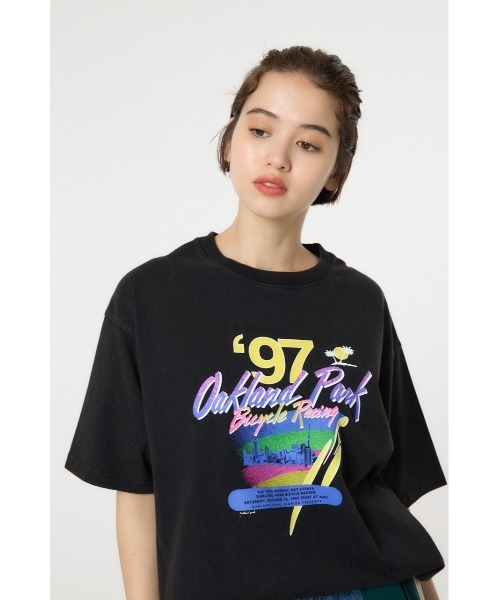 RODEO CROWNS WIDE BOWL（ロデオクラウンズワイドボウル）の「G/O 97’Oakland Park Tシャツ（Tシャツ/カットソー・レディース・ブラック/オフホワイト/イエロー・FREE）」の5枚目の写真