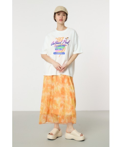 RODEO CROWNS WIDE BOWL（ロデオクラウンズワイドボウル）の「G/O 97’Oakland Park Tシャツ（Tシャツ/カットソー・レディース・ブラック/オフホワイト/イエロー・FREE）」の13枚目の写真
