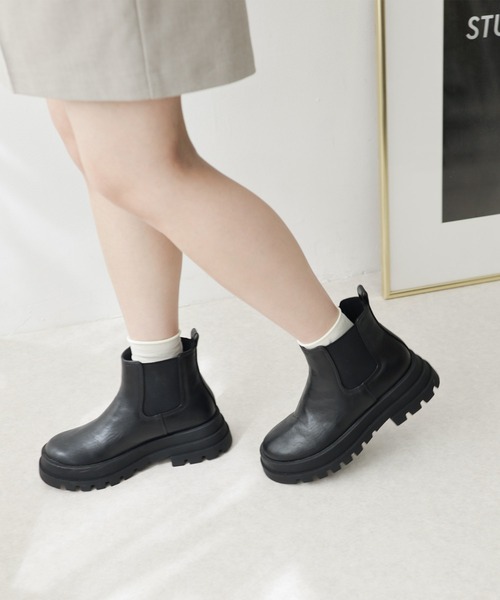 SESTO（セスト）の「サイドゴアショートチェルシーブーツ（ブーツ・レディース・ブラック・S/M/L/LL/3L）」の10枚目の写真