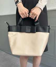 Julia Boutique | 2WAYリボン付きナイロントートバッグ/24631(トートバッグ)
