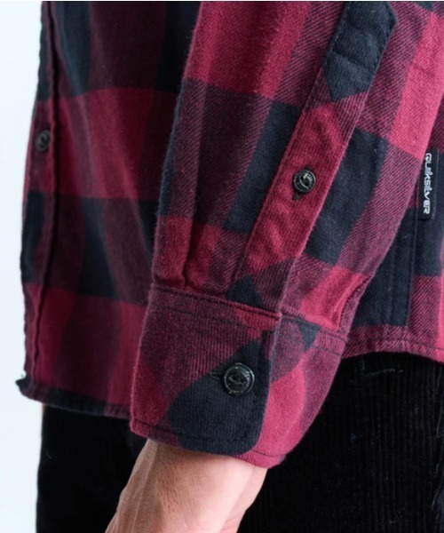 Quiksilver（クイックシルバー）の「BUFFALO CLASSIC FLAN/クイックシルバーチェックネルシャツ（シャツ/ブラウス・メンズ・グレー/バーガンディー・MEDIUM/LARGE/X-LARGE/SMALL）」の7枚目の写真