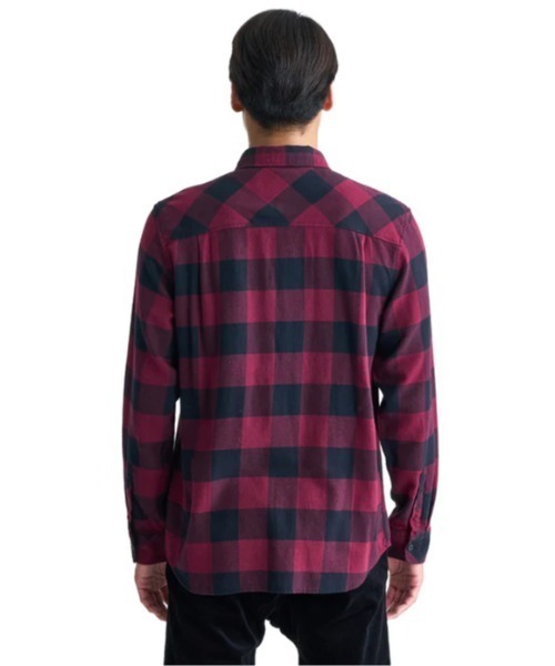 Quiksilver（クイックシルバー）の「BUFFALO CLASSIC FLAN/クイックシルバーチェックネルシャツ（シャツ/ブラウス・メンズ・グレー/バーガンディー・MEDIUM/LARGE/X-LARGE/SMALL）」の6枚目の写真