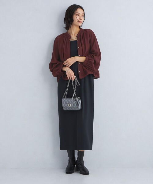 グリーンレーベルリラクシング　結論シリーズ　カバーアップブラウス　モカ green label relaxing（グリーンレーベルリラクシング）の