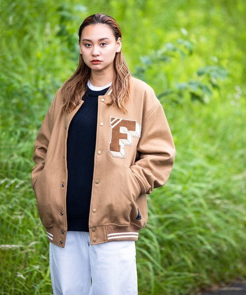 430(フォーサーティ)の「mj10168-LFWP STADIUM JACKET スタジアムジャケット(スタジャン・メンズ・ブラック/ネイビー/ベージュ・0/1/2/3)」の6枚目の写真