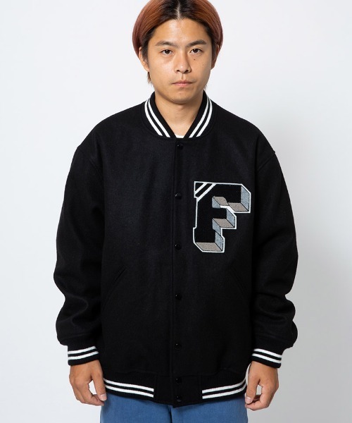 430(フォーサーティ)の「mj10168-LFWP STADIUM JACKET スタジアムジャケット(スタジャン・メンズ・ブラック/ネイビー/ベージュ・0/1/2/3)」の7枚目の写真