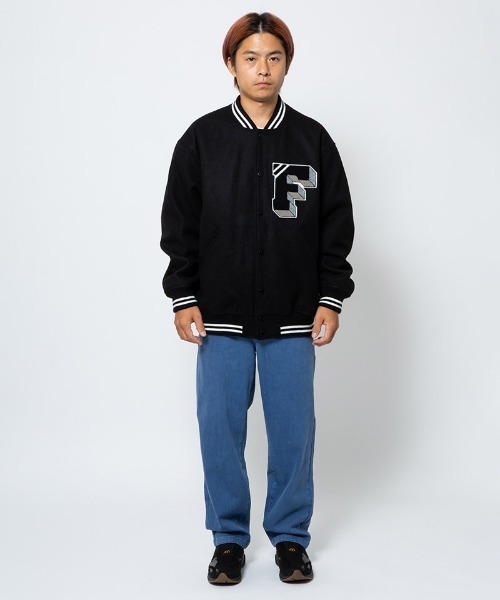 430(フォーサーティ)の「mj10168-LFWP STADIUM JACKET スタジアムジャケット(スタジャン・メンズ・ブラック/ネイビー/ベージュ・0/1/2/3)」の8枚目の写真