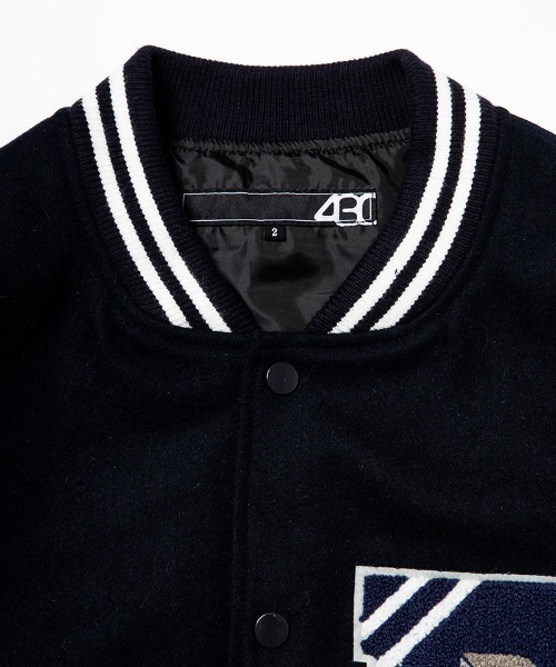 430(フォーサーティ)の「mj10168-LFWP STADIUM JACKET スタジアムジャケット(スタジャン・メンズ・ブラック/ネイビー/ベージュ・0/1/2/3)」の14枚目の写真