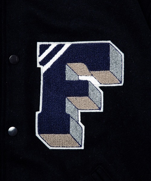 430(フォーサーティ)の「mj10168-LFWP STADIUM JACKET スタジアムジャケット(スタジャン・メンズ・ブラック/ネイビー/ベージュ・0/1/2/3)」の15枚目の写真