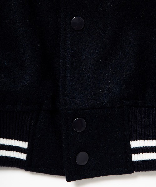 430(フォーサーティ)の「mj10168-LFWP STADIUM JACKET スタジアムジャケット(スタジャン・メンズ・ブラック/ネイビー/ベージュ・0/1/2/3)」の16枚目の写真