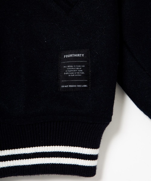 430(フォーサーティ)の「mj10168-LFWP STADIUM JACKET スタジアムジャケット(スタジャン・メンズ・ブラック/ネイビー/ベージュ・0/1/2/3)」の17枚目の写真