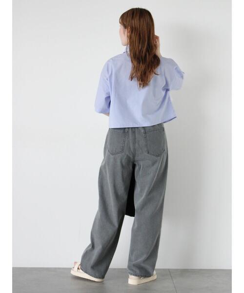 ehka sopo（エヘカソポ）の「フロントフリンジデニムパンツ（その他パンツ・レディース・ネイビー/ブルー/グレー・F）」の4枚目の写真