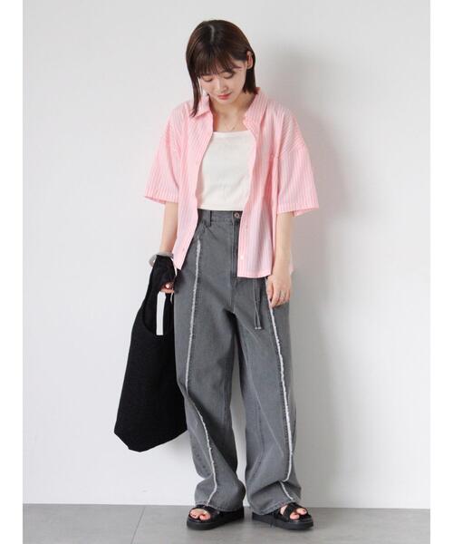 ehka sopo（エヘカソポ）の「フロントフリンジデニムパンツ（その他パンツ・レディース・ネイビー/ブルー/グレー・F）」の22枚目の写真