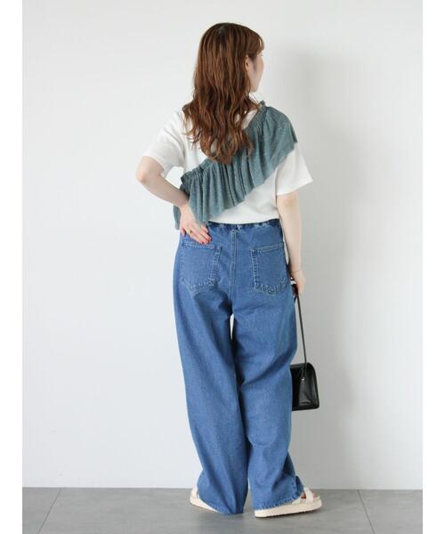 ehka sopo（エヘカソポ）の「フロントフリンジデニムパンツ（その他パンツ・レディース・ネイビー/ブルー/グレー・F）」の14枚目の写真