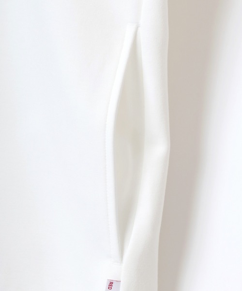 Red Cap Girl（レッドキャプガール）の「Red Cap Girl/レッドキャップガール オーバーサイズ ダンボールニット バックプリント ロゴ ワンポイント刺繍 スウェット パーカー/レディース メンズ（パーカー・レディース・ホワイト/グレー/ブルー/ブラック・M/L）」の10枚目の写真