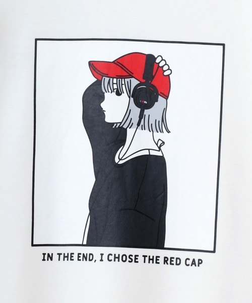 Red Cap Girl（レッドキャプガール）の「Red Cap Girl/レッドキャップガール オーバーサイズ ダンボールニット バックプリント ロゴ ワンポイント刺繍 スウェット パーカー/レディース メンズ（パーカー・レディース・ホワイト/グレー/ブルー/ブラック・M/L）」の6枚目の写真
