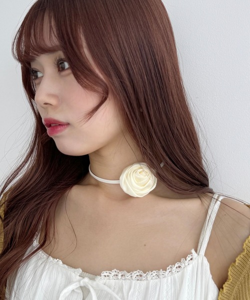 Heather（ヘザー）の「ローズチョーカー　140824（チョーカー・レディース・アイボリー/ブラック・ONE SIZE）」の2枚目の写真