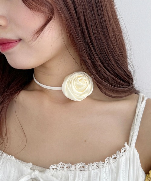 Heather（ヘザー）の「ローズチョーカー　140824（チョーカー・レディース・アイボリー/ブラック・ONE SIZE）」の10枚目の写真