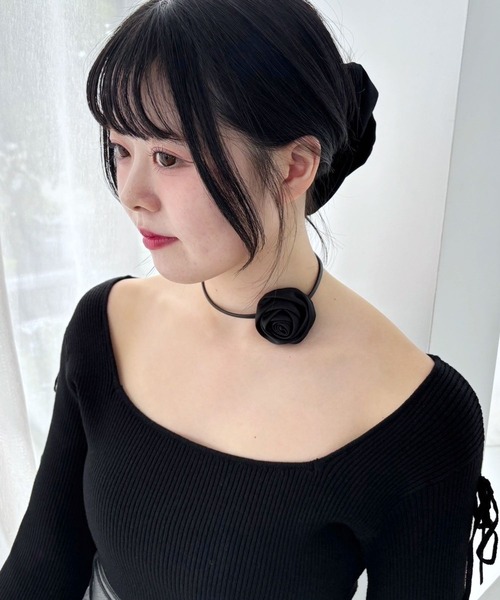 Heather（ヘザー）の「ローズチョーカー　140824（チョーカー・レディース・アイボリー/ブラック・ONE SIZE）」の9枚目の写真