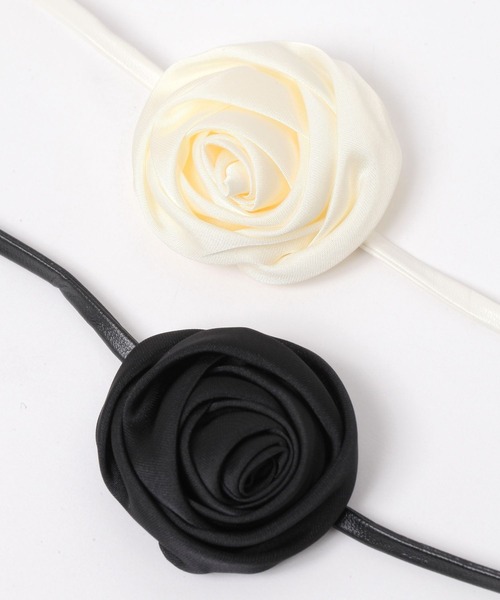 Heather（ヘザー）の「ローズチョーカー　140824（チョーカー・レディース・アイボリー/ブラック・ONE SIZE）」の5枚目の写真