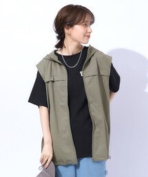 Cutie Blonde | 【洗える】プラスオンでこなれ見え フードベスト(ベスト)