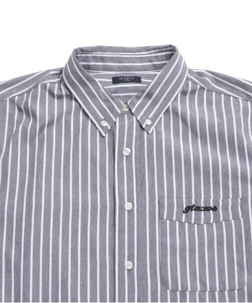 GLAZOS（グラソス）の「【大人向けサイズあり】ストライプシャツ（シャツ/ブラウス・キッズ・ブラック/ブルー・S/M/L/LL）」の10枚目の写真