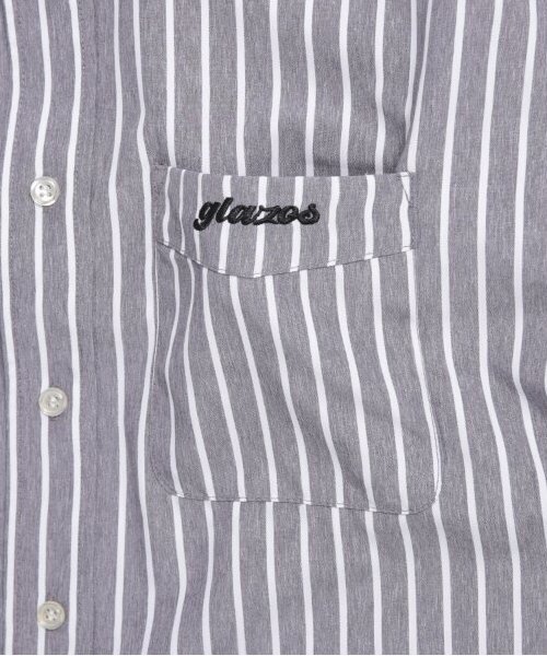 GLAZOS（グラソス）の「【大人向けサイズあり】ストライプシャツ（シャツ/ブラウス・キッズ・ブラック/ブルー・S/M/L/LL）」の9枚目の写真