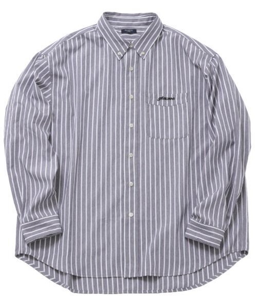 GLAZOS（グラソス）の「【大人向けサイズあり】ストライプシャツ（シャツ/ブラウス・キッズ・ブラック/ブルー・S/M/L/LL）」の3枚目の写真