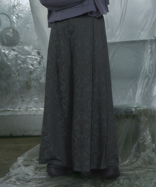 HARE（ハレ）の「ヴィンテージジャガードワイドパンツ(HARE)（その他パンツ・レディース・グレー/バーガンディー/グリーン/ブラック・FREE）」の18枚目の写真