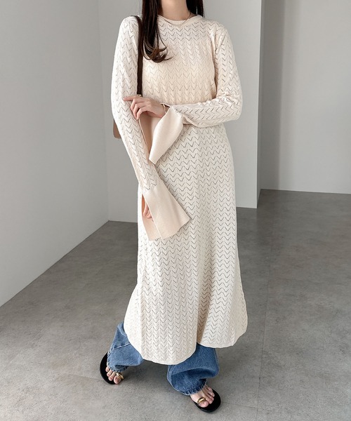 FENDI フェンディ ニット ワンピース レディース 40 ピンク