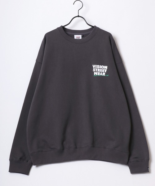 トレーナー スウェット VISION STREET WEAR/ヴィジョンストリートウエア オーバーサイズ 裏起毛 ピグメント ワンポイント バックプリ 楽天市場】VISION STREET WEAR ビジョンストリートウェアー 裏毛