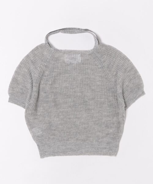 nemne store（ネンネストア）の「【Seoup】ボウタイ付ニットT（ニット/セーター・レディース・ブルー/グレー・フリー）」の5枚目の写真