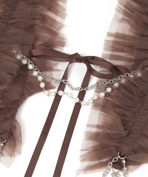 PAGEBOY（ページボーイ）の「チュールチェーンハーネス（その他小物・レディース・ブラック/ダークブラウン・FREE）」の7枚目の写真