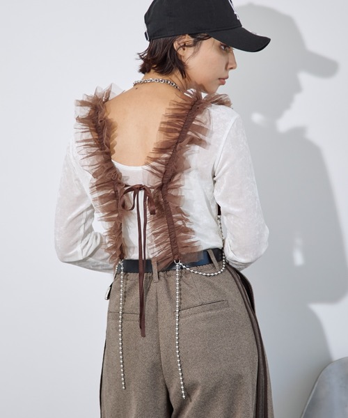 PAGEBOY（ページボーイ）の「チュールチェーンハーネス（その他小物・レディース・ブラック/ダークブラウン・FREE）」の14枚目の写真