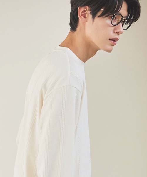 ESSENTIALS WARDROBE(エッセンシャルワードローブ)の「ハイゲージケーブル長袖クルーネックニット(Tシャツ/カットソー・メンズ・ブラック/アイボリー・L/M/S/XL)」の11枚目の写真