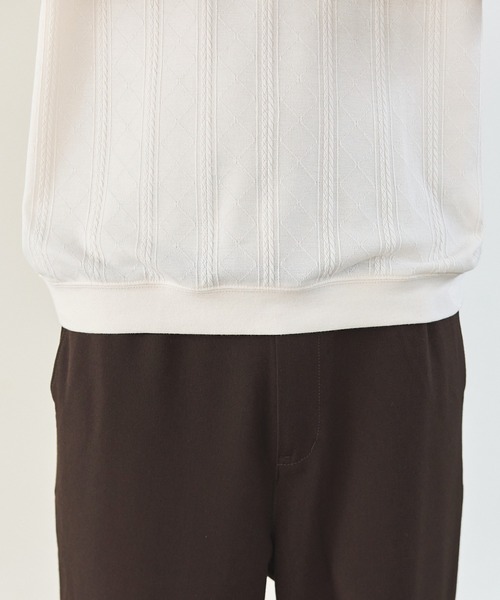 ESSENTIALS WARDROBE(エッセンシャルワードローブ)の「ハイゲージケーブル長袖クルーネックニット(Tシャツ/カットソー・メンズ・ブラック/アイボリー・L/M/S/XL)」の22枚目の写真