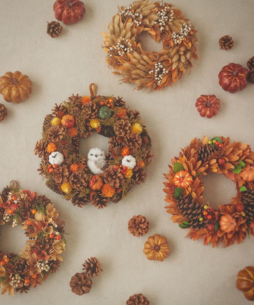 セール】フクロウリース L【ハロウィン 2024】（インテリア雑貨