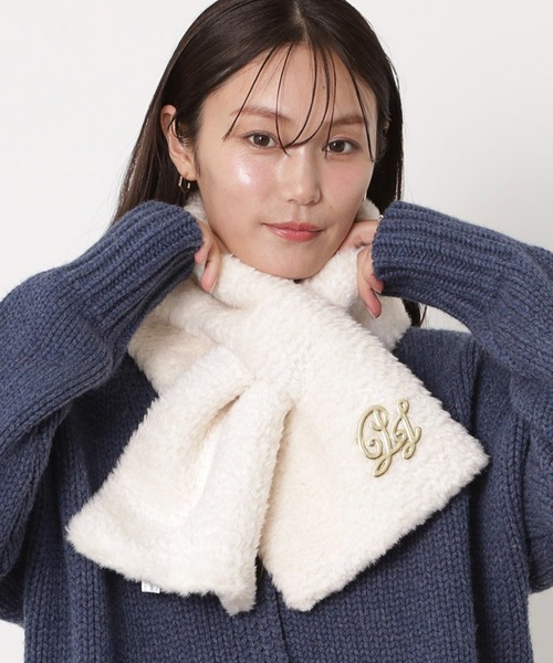 マフラー フェイクファー 'ブローチ付き'（マフラー）｜PAUL&JOE