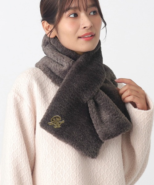 マフラー フェイクファー 'ブローチ付き'（マフラー）｜PAUL&JOE