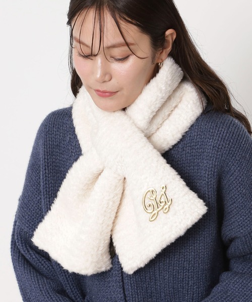 マフラー フェイクファー 'ブローチ付き'（マフラー）｜PAUL&JOE