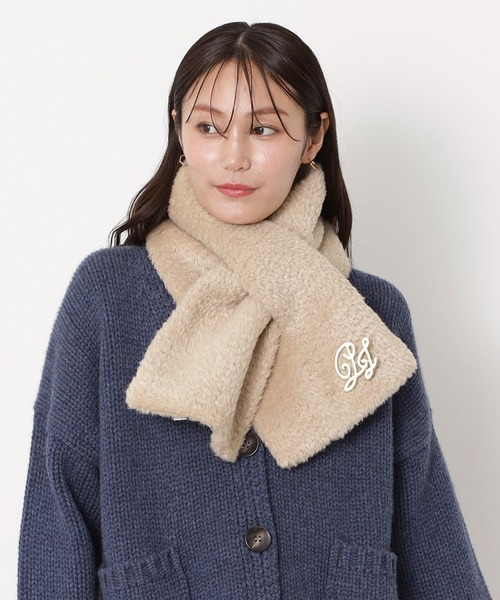 マフラー フェイクファー 'ブローチ付き'（マフラー）｜PAUL&JOE