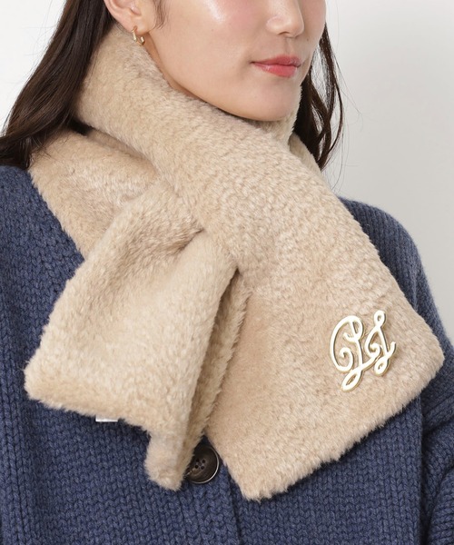 マフラー フェイクファー 'ブローチ付き'（マフラー）｜PAUL&JOE