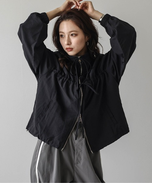 AMELY（エミリー）の「Wジップリボンマウンテンパーカー（マウンテンパーカー・レディース・ホワイト/ブラック/ベージュ・フリー）」の14枚目の写真