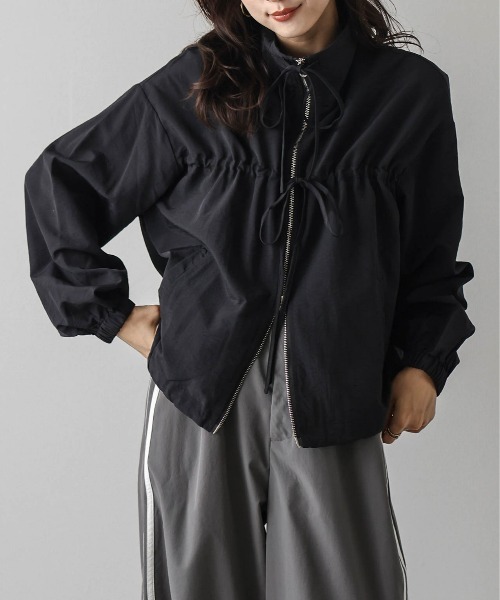 AMELY（エミリー）の「Wジップリボンマウンテンパーカー（マウンテンパーカー・レディース・ホワイト/ブラック/ベージュ・フリー）」の16枚目の写真