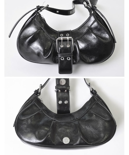 Re:EDIT（リエディ）の「[2024AW BAG COLLECTION]ハーフムーンワンベルトバッグ（ハンドバッグ・レディース・ブラック/レッド/シルバー/アイボリー・FREE）」の7枚目の写真