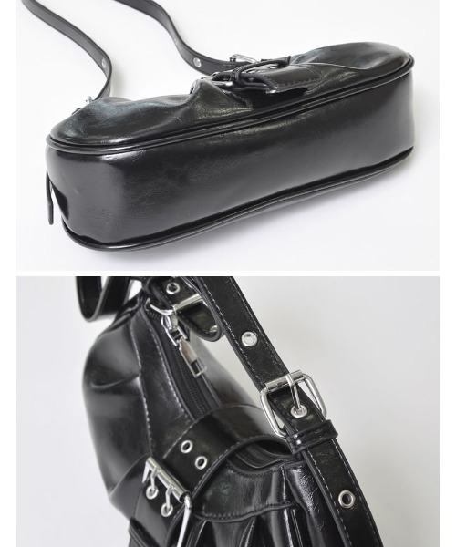 Re:EDIT（リエディ）の「[2024AW BAG COLLECTION]ハーフムーンワンベルトバッグ（ハンドバッグ・レディース・ブラック/レッド/シルバー/アイボリー・FREE）」の8枚目の写真