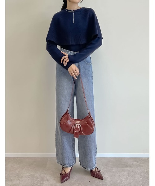 Re:EDIT（リエディ）の「[2024AW BAG COLLECTION]ハーフムーンワンベルトバッグ（ハンドバッグ・レディース・ブラック/レッド/シルバー/アイボリー・FREE）」の19枚目の写真