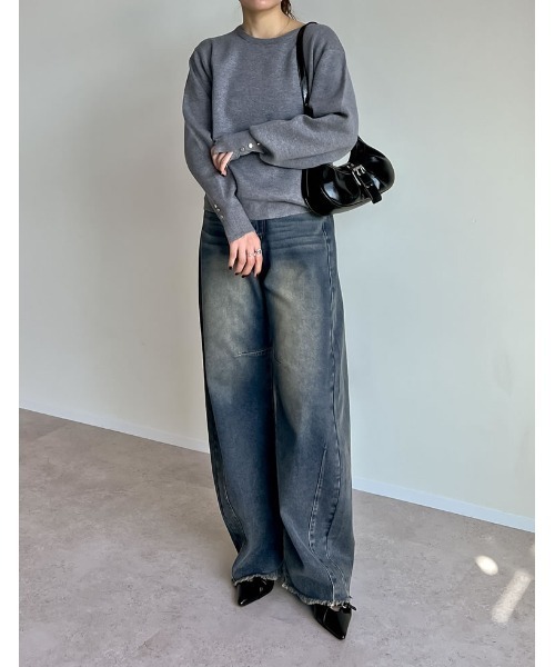 Re:EDIT（リエディ）の「[2024AW BAG COLLECTION]ハーフムーンワンベルトバッグ（ハンドバッグ・レディース・ブラック/レッド/シルバー/アイボリー・FREE）」の17枚目の写真