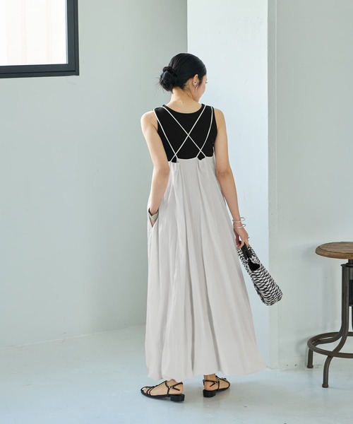 STYLE DELI(スタイルデリ)の「【LUXE】クロスキャミバルーンワンピース(ワンピース・レディース・ブラウン系その他/ホワイト・SMALL/MEDIUM)」の11枚目の写真